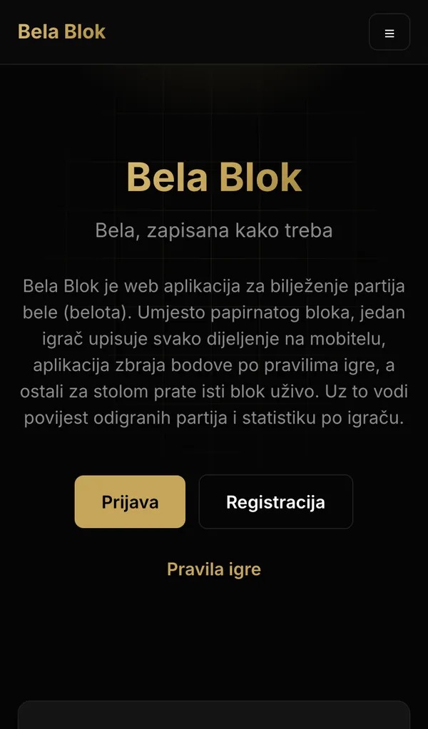 Bela Blok — digitalni blok za belu